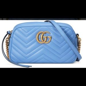 ❌SOLD❌ Gucci GG Marmont shoulder Camera Bag light blue croosbody